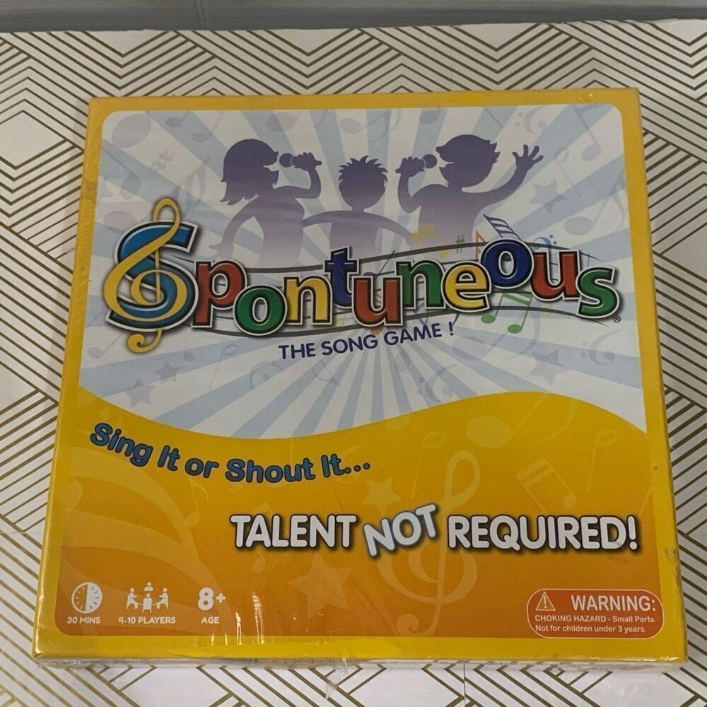 Spontuneous The Song Game Sing It or Shout‎ It Family Party Board Game New